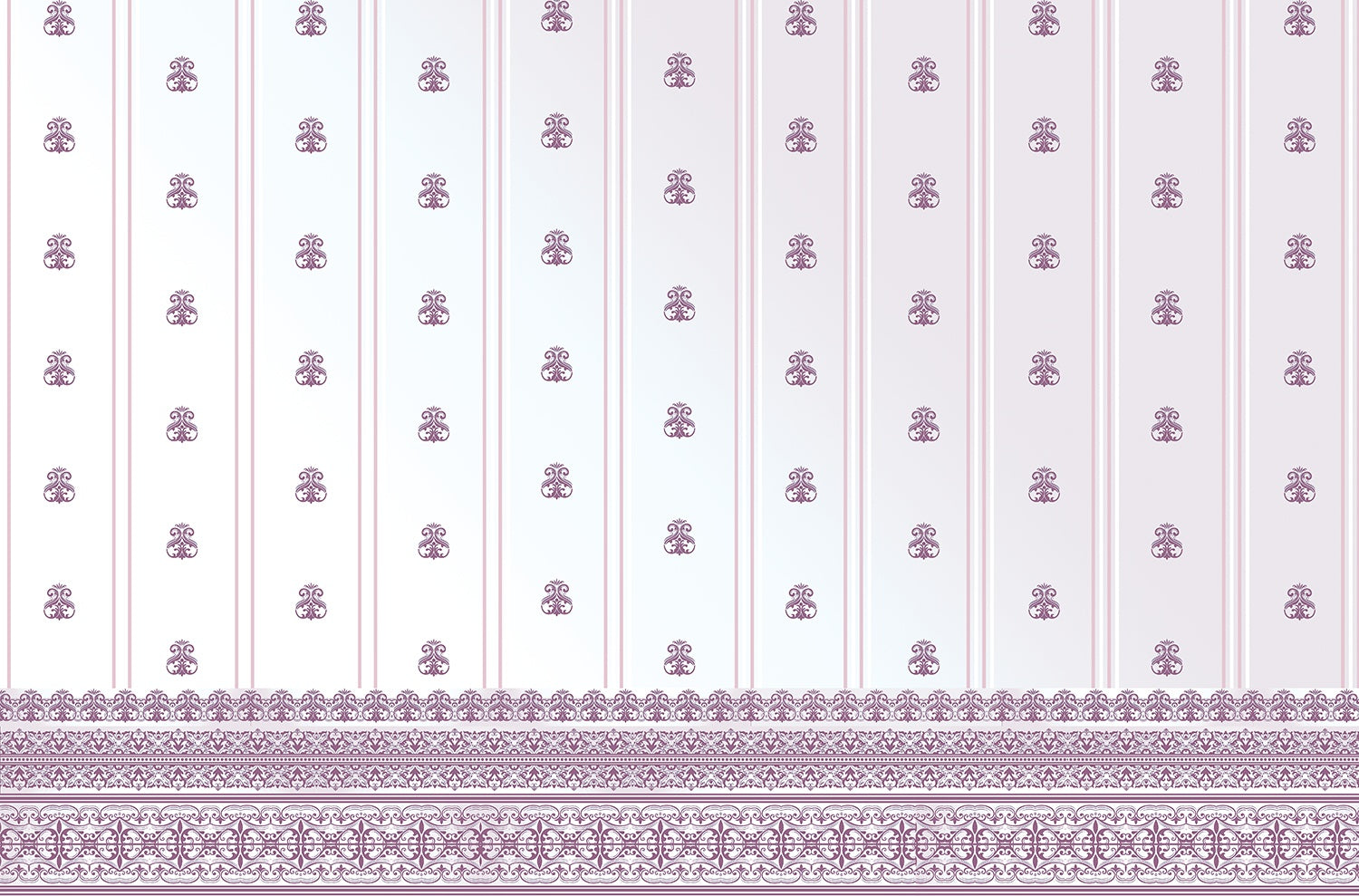 Soft lea damask stripe wallpaper mural-inequal final