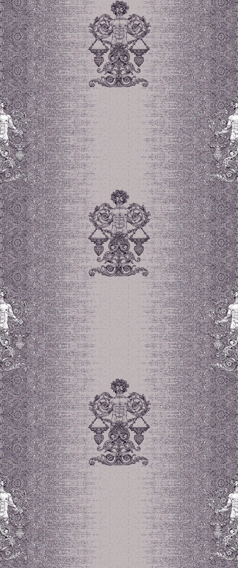 Repeating fleur de lis and crown motifs in beige and cream classical European style - view 19 - repeat-original - final
