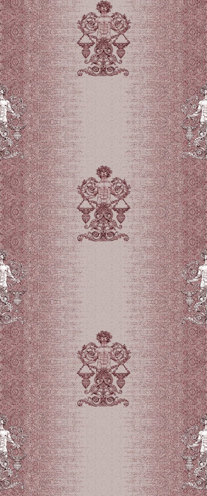 Repeating fleur de lis and crown motifs in beige and cream classical European style - view 26 - repeat-small - final