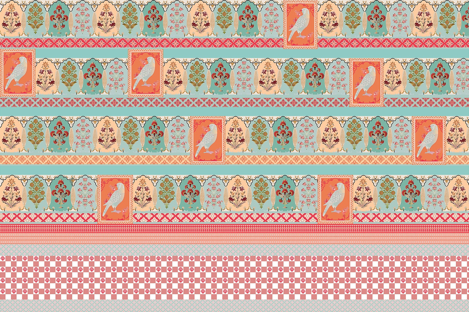 "Ornate royal-inspired lea - "royal" wallpaper mural-inequal final"