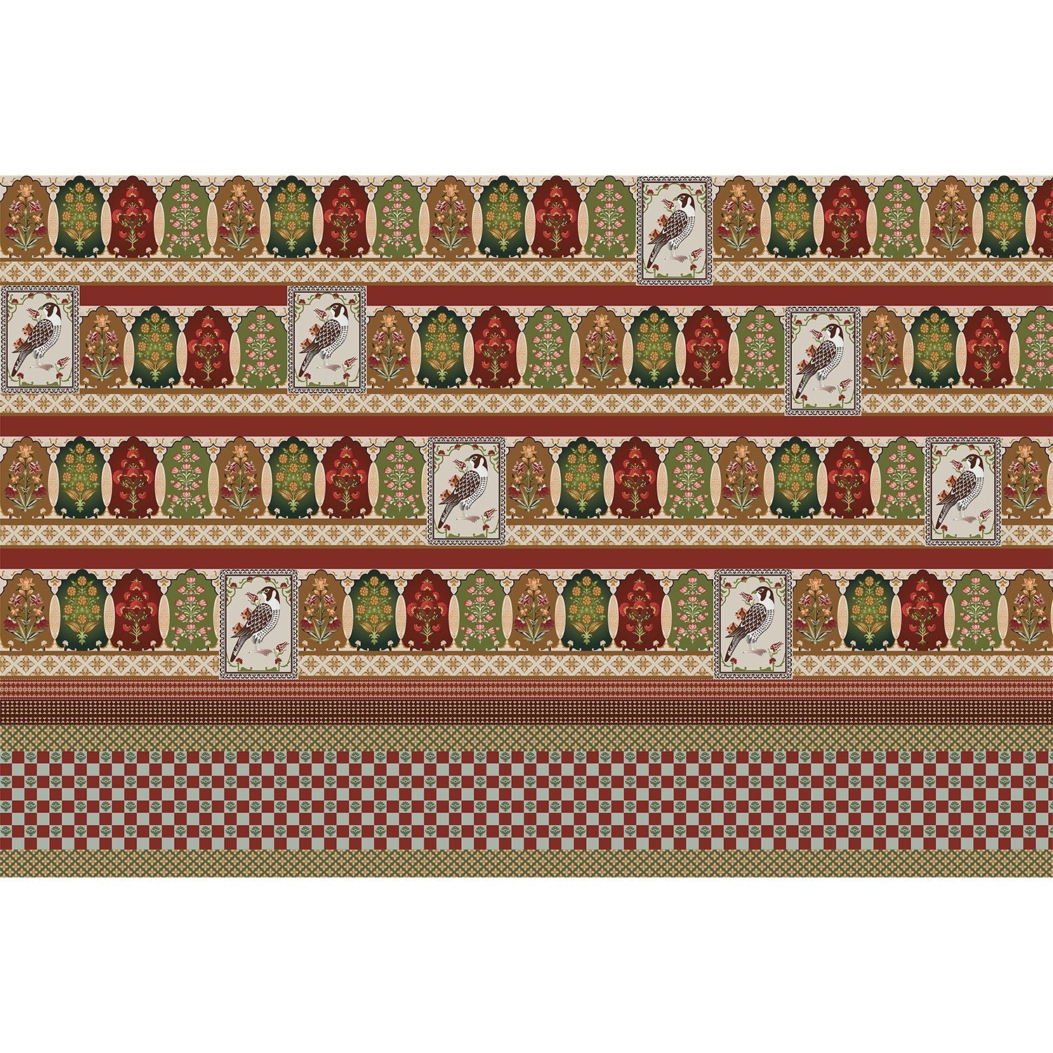"Ornate royal-inspired lea - "royal" wallpaper mural-equal final"