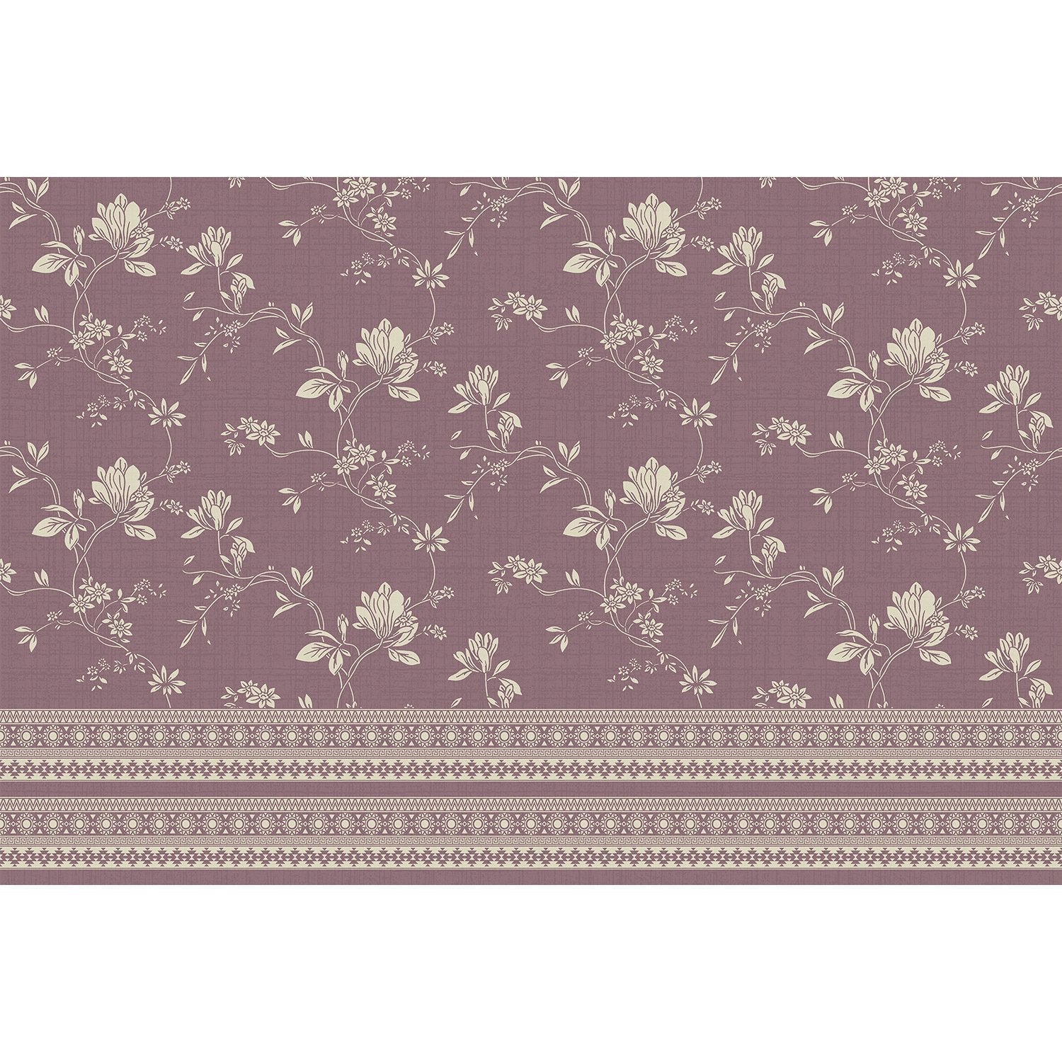 Graceful emerald lea floral design - "retro and vintage" wallpaper mural-equal final