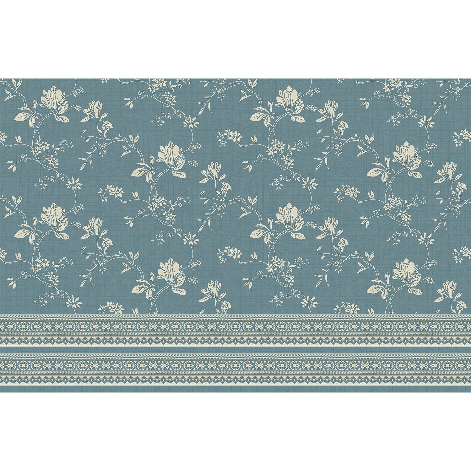 Graceful emerald lea floral design - "retro and vintage" wallpaper mural-equal final