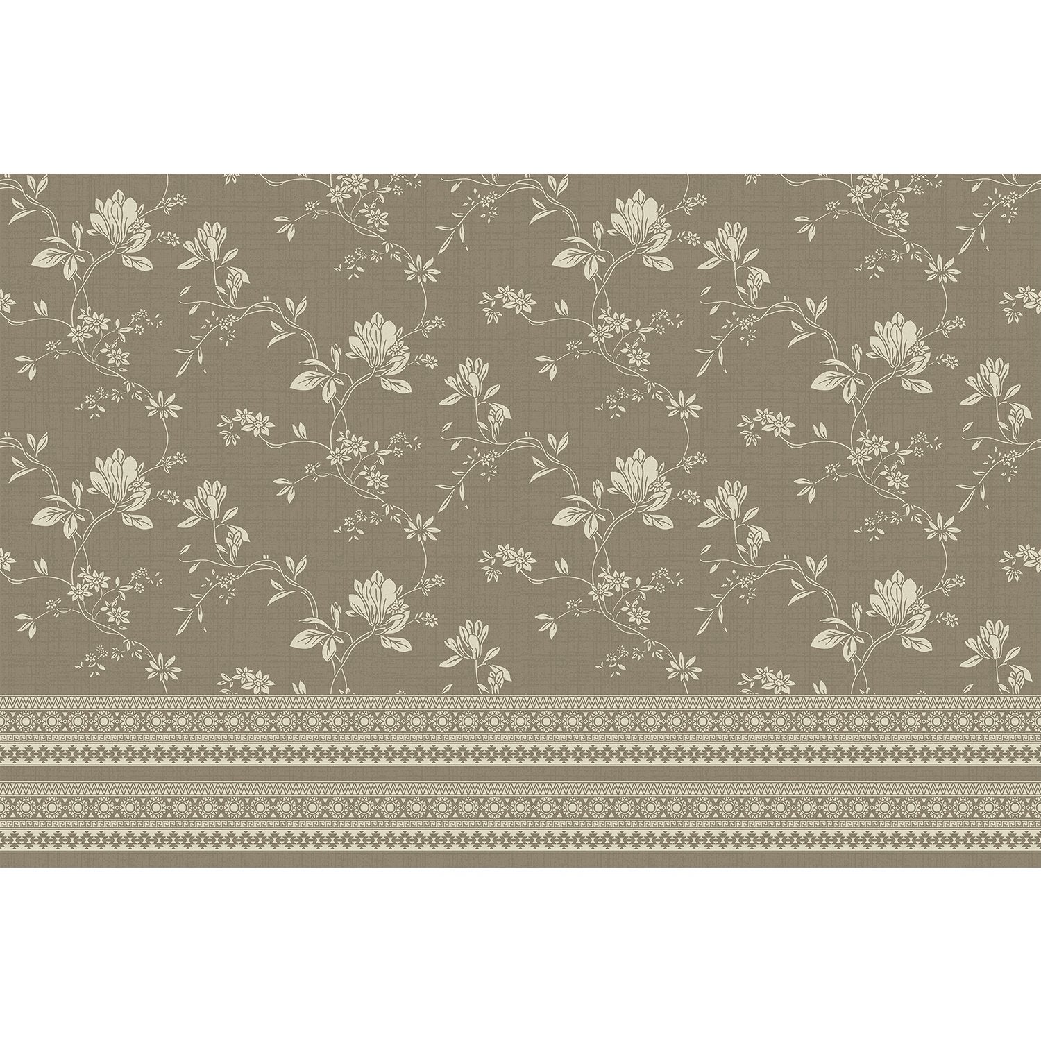 Graceful emerald lea floral design - "retro and vintage" wallpaper mural-equal final