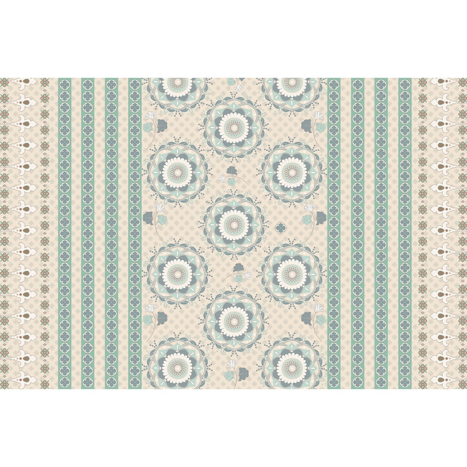 "Mandala floral motifs in lea - motifs wallpaper mural-equal final"