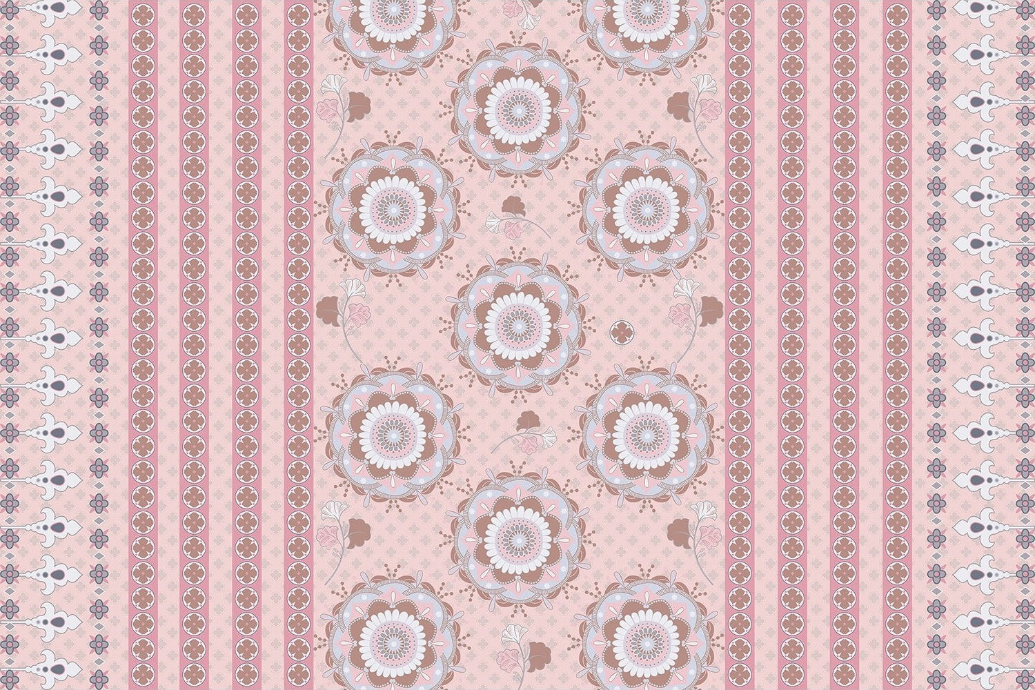 "Mandala floral motifs in lea - motifs wallpaper mural-inequal final"