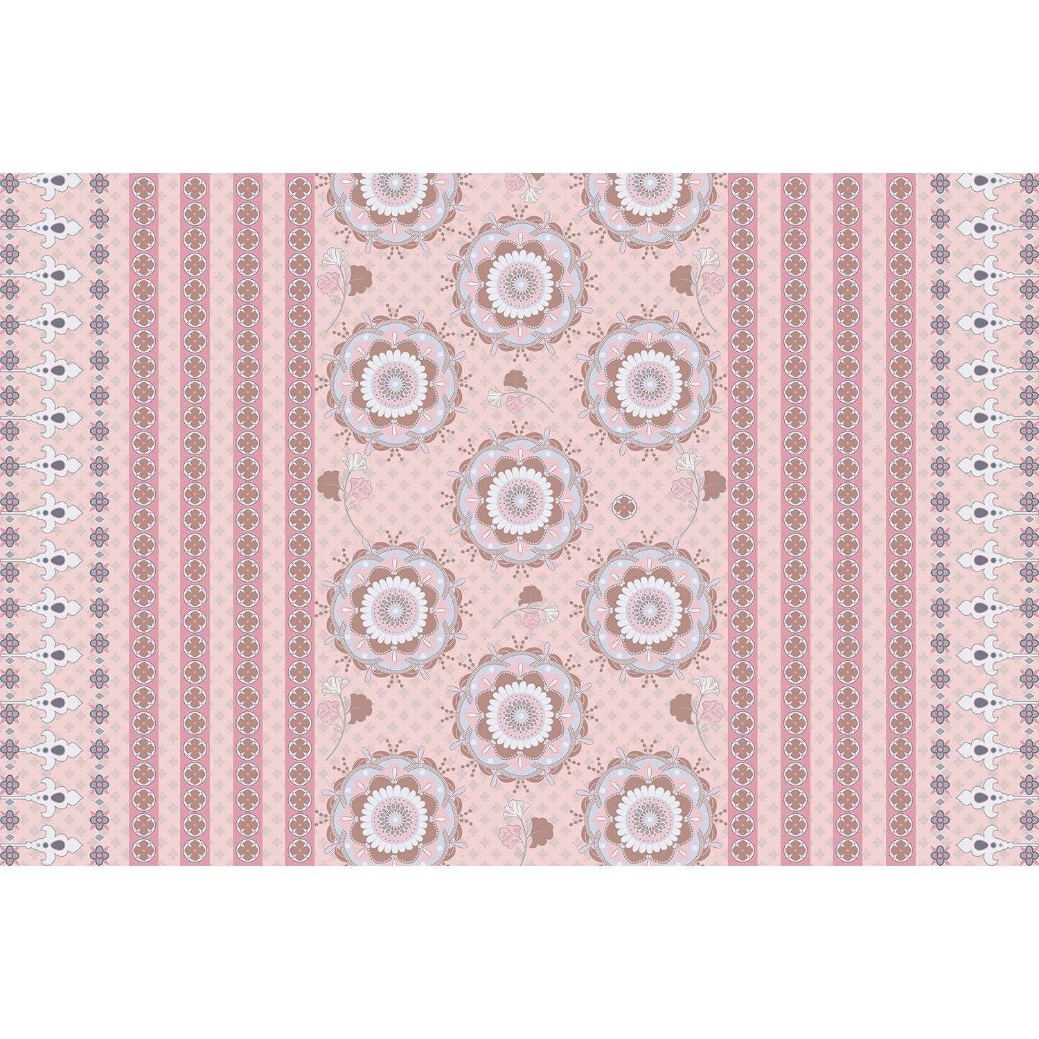 "Mandala floral motifs in lea - motifs wallpaper mural-equal final"