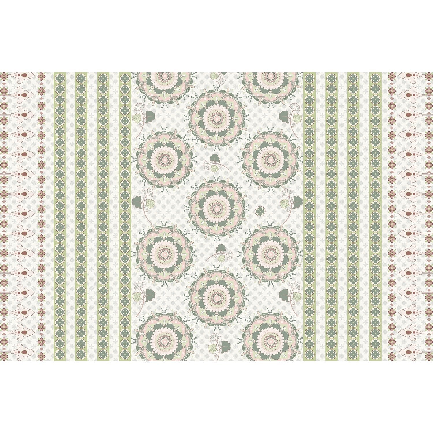 "Mandala floral motifs in lea - motifs wallpaper mural-equal final"