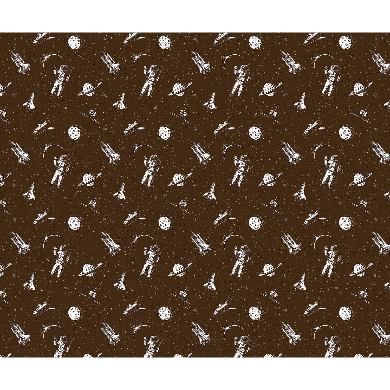 Cosmic explorer pattern in lea - kids wallpaper mural-equal final