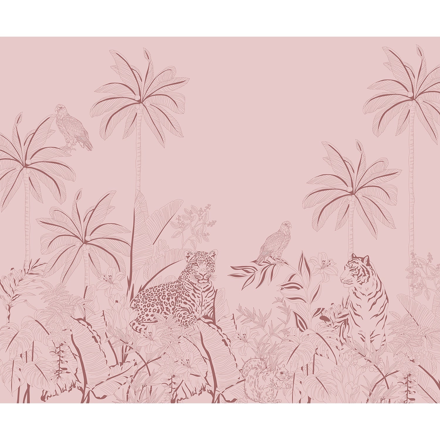 Majestic wildlife in lea - "tropical" wallpaper mural-equal final