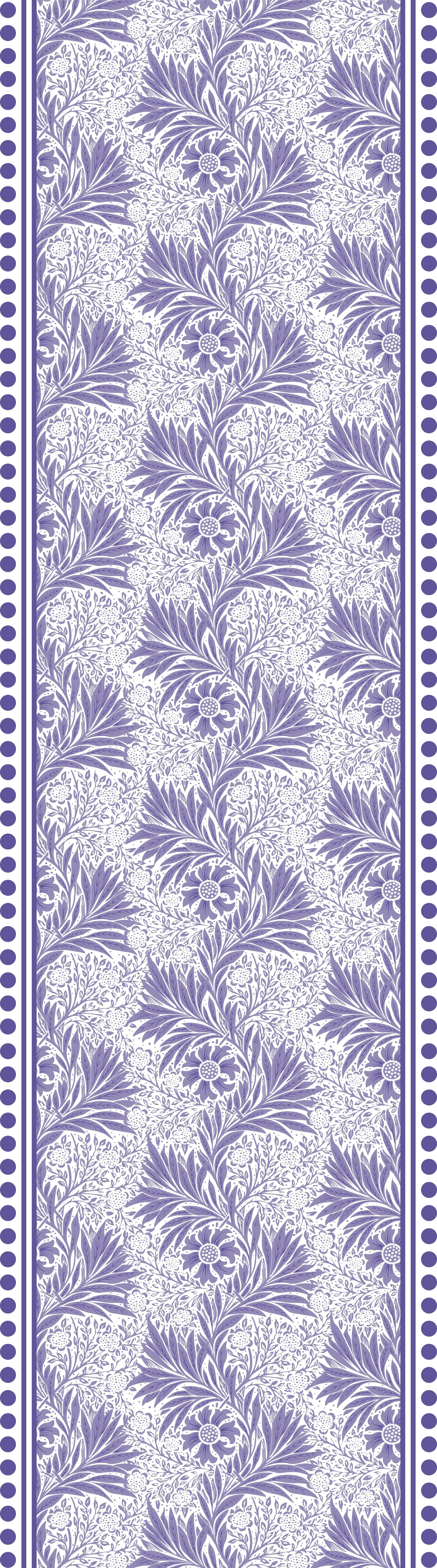 Vertical striped design with ornate carriages and delicate gray floral motifs in European style - view 11 - repeat-original - final