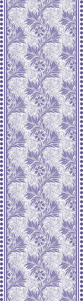 Vertical striped design with ornate carriages and delicate gray floral motifs in European style - view 12 - repeat-small - final