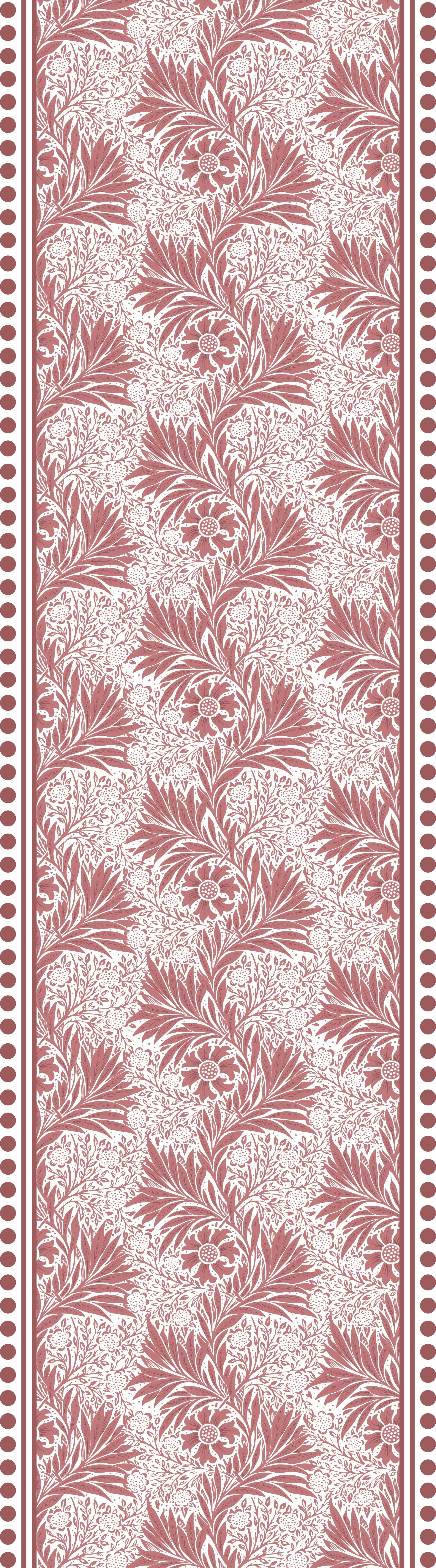 Vertical striped design with ornate carriages and delicate gray floral motifs in European style - view 16 - repeat-original - final