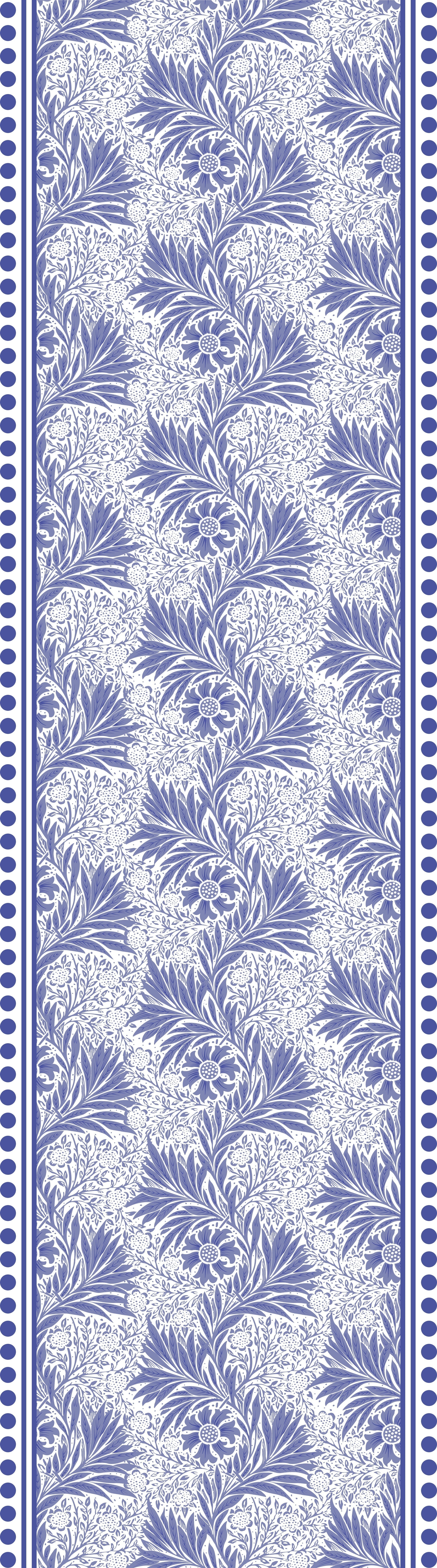 Vertical striped design with ornate carriages and delicate gray floral motifs in European style - view 21 - repeat-original - final