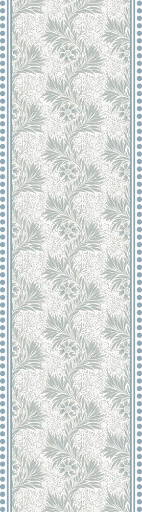 Vertical striped design with ornate carriages and delicate gray floral motifs in European style - view 7 - repeat-small - final