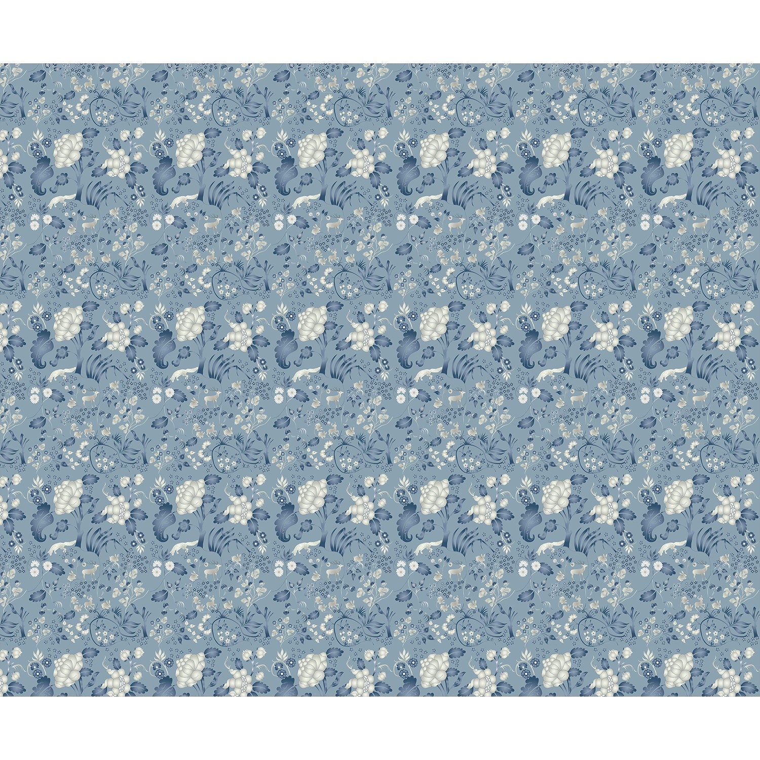 repeat-full-square Delicate coral and beige floral pattern with climbing vines and whimsical botanical motifs - view 23 - final