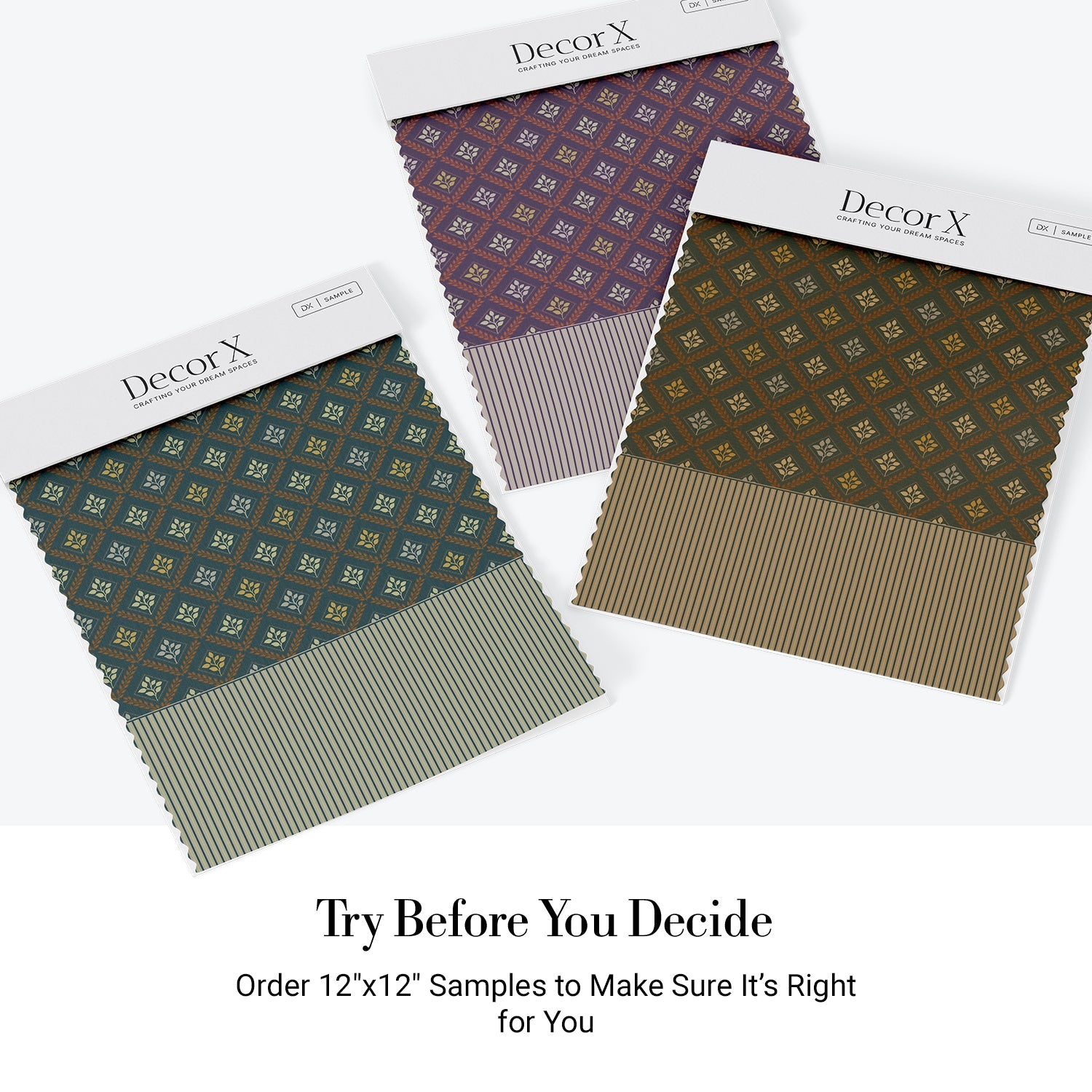 Elegant teal and gold damask floral pattern with diamond lattice arrangement on dark background - view 22 - final all-groups samples