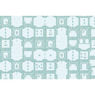 Symmetric bold geometric lea - "modern" wallpaper mural-equal final