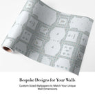 Classic geometric frames with delicate floral details in soft sage green and white tones - view 4 - final