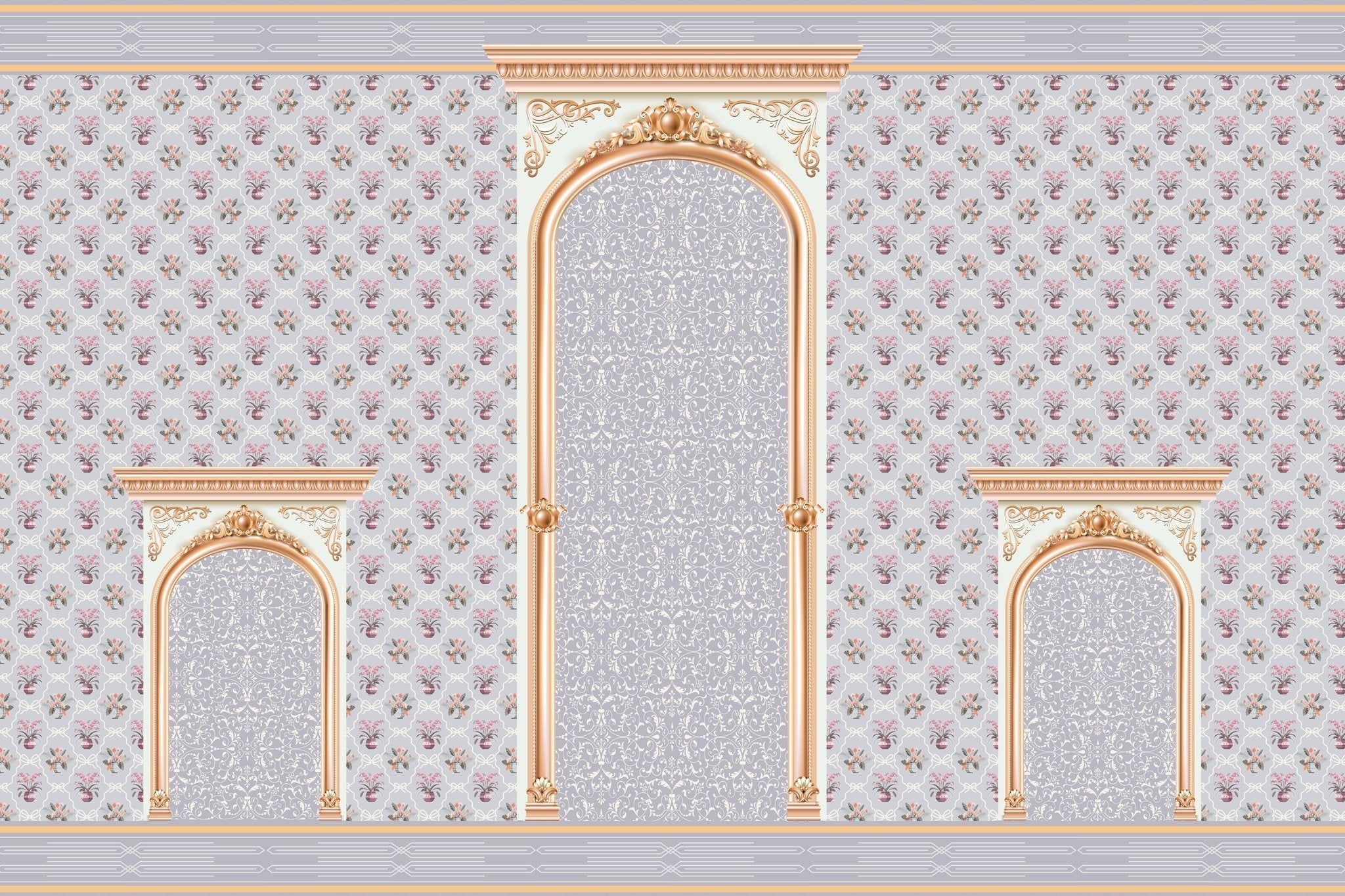 Exquisite bird vine nature wallpaper in lea - "retro and vintage" wallpaper mural-inequal final