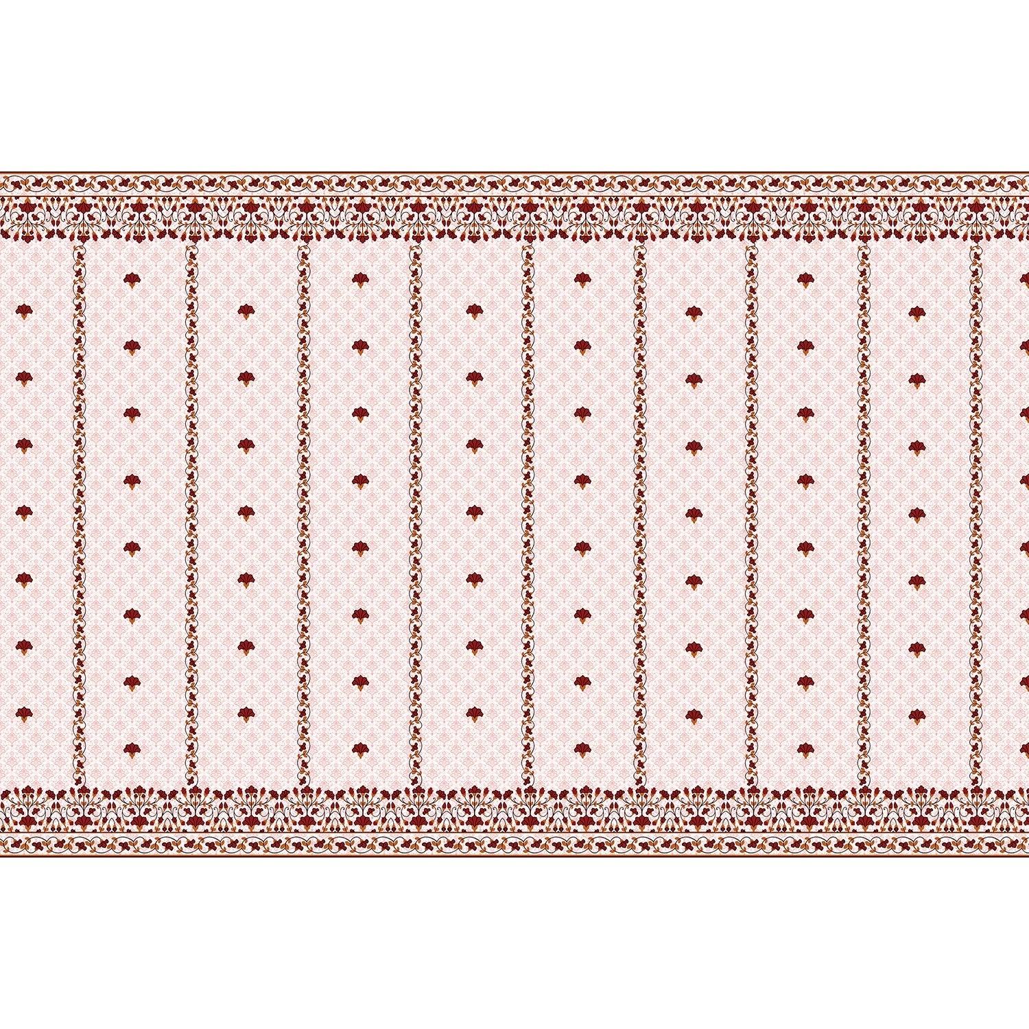 Scarlet garland floral design in lea - "flora" wallpaper mural-equal final