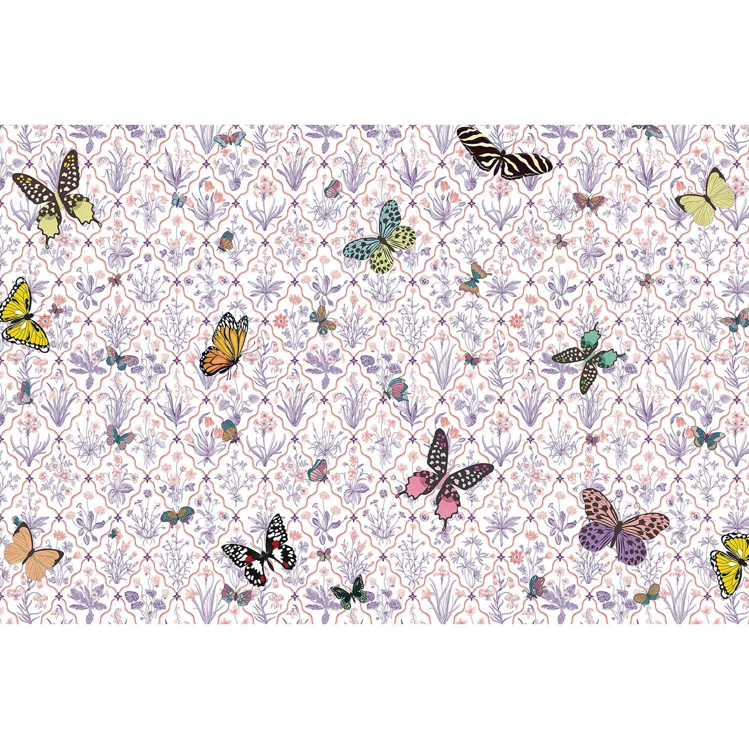 Butterfly garden enchanted lea - kids wallpaper mural-equal final