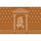 Radha Krishna mural in brown - religion wallpaper mural-equal final
