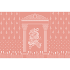 Radha Krishna mural in pink - religion wallpaper mural-equal final