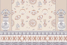 "Porcelain tableware pattern in lea - european wallpaper mural-inequal final"