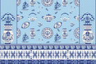 "Porcelain tableware pattern in lea - european wallpaper mural-inequal final"