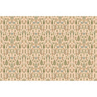 repeat-full-square Whimsical forest pattern with stylized cypress trees and folk art floral elements - view 26 - final