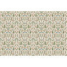 Whimsical forest pattern with stylized cypress trees and folk art floral elements - view 5 - repeat-full-square - final