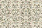 repeat-full-square Whimsical forest pattern with stylized cypress trees and folk art floral elements - view 6 - final