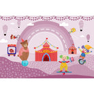 Circus animals and tents in lea - kids wallpaper mural-equal final