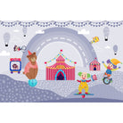 Circus animals and tents in lea - kids wallpaper mural-equal final