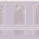 Elegant sage green wall panels with ornate moldings and delicate palm leaf details - view 18 - final
