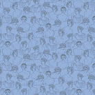 Modern minimalist continuous line drawings create repeating portrait motifs in monochrome gray style - view 16 - final