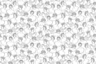 "Elegant Greek sculpture line art in lea - "art" wallpaper mural-inequal final"