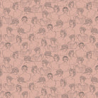 Modern minimalist continuous line drawings create repeating portrait motifs in monochrome gray style - view 8 - final