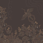Luxurious brown and copper birds with floral motifs in elegant Asian-inspired style - view 2 - final