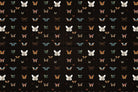 Graceful black butterfly wings on lea - "fauna" wallpaper mural-inequal final