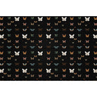 Graceful black butterfly wings on lea - "fauna" wallpaper mural-equal final