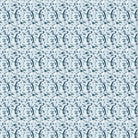 Graceful navy blue botanical scrolls and delicate pink flowers on cream colored background - view 16 - final