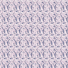 Graceful navy blue botanical scrolls and delicate pink flowers on cream colored background - view 22 - final