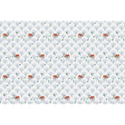 Repeating camels with saddles on scalloped beige background with scattered desert plants - view 10 - final
