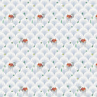 Repeating camels with saddles on scalloped beige background with scattered desert plants - view 9 - final