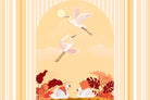 Moonlit swan elegance lea - "peace and serenity" wallpaper mural-inequal final