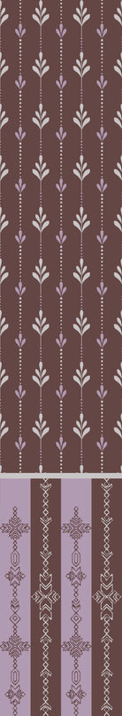 Vertical arrow motifs and stripes in deep green with modern floating shelves and furniture - view 21 - repeat-original - final
