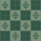 Alternating green damask medallions in checkerboard layout with ornate Victorian style decorative elements - view 3 - final
