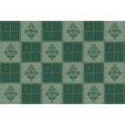 Alternating green damask medallions in checkerboard layout with ornate Victorian style decorative elements - view 6 - repeat-full-square - final